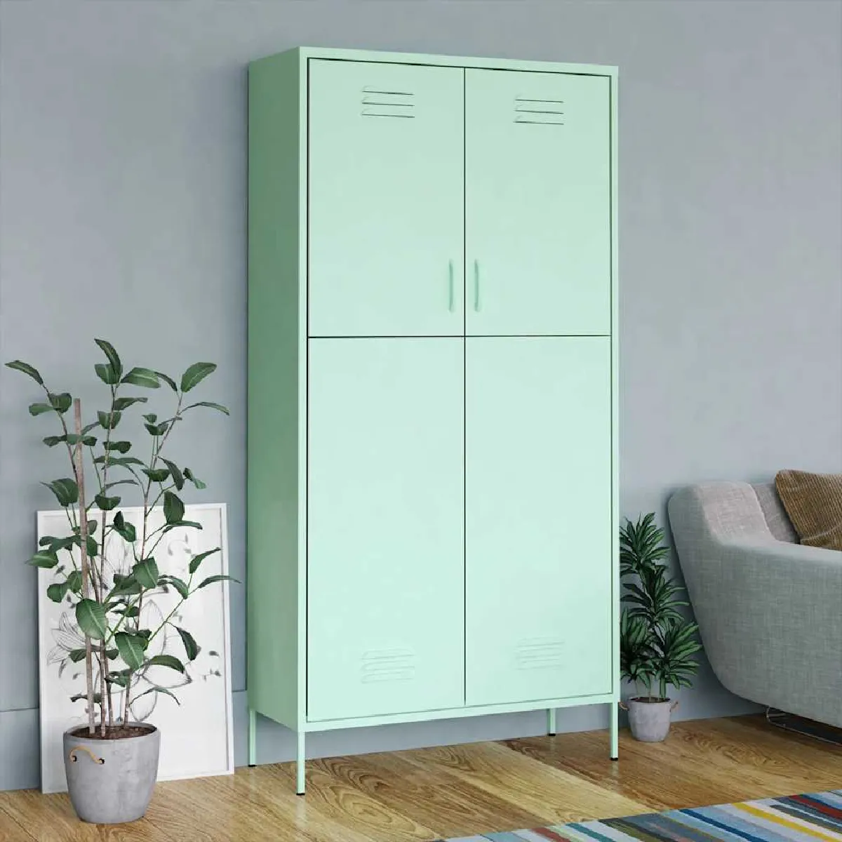 vidaXL Garde-robe Vert menthe
