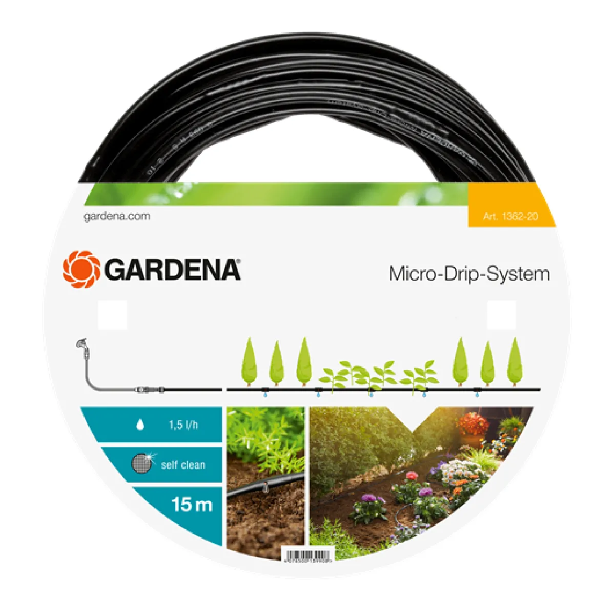 Gardena Micro-Drip-System - Ligne D'irrigation Goutte À Goutte - 15 M - Adapté Pour Flexible 4,6 Mm (3/16") - Image 5