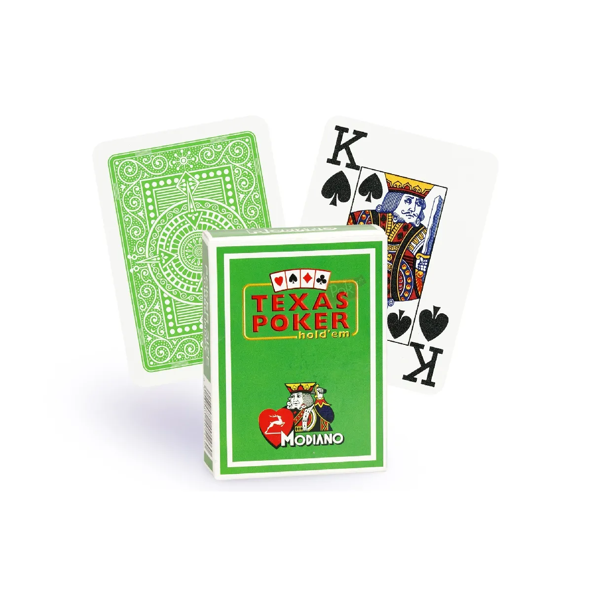 Modiano Vert/Clair Cartes De Poker Texas