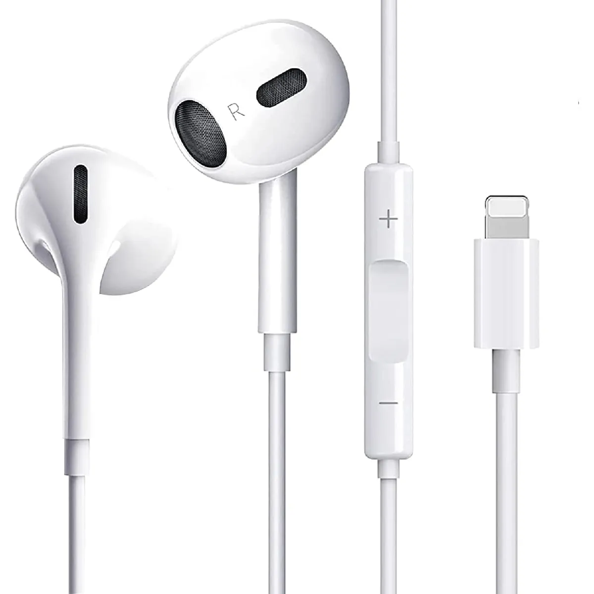 Little Boutik Blanc Ecouteurs Pour Iphone Avec Micro