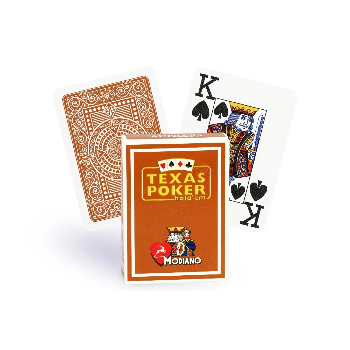 Modiano Marron Cartes Poker Texas