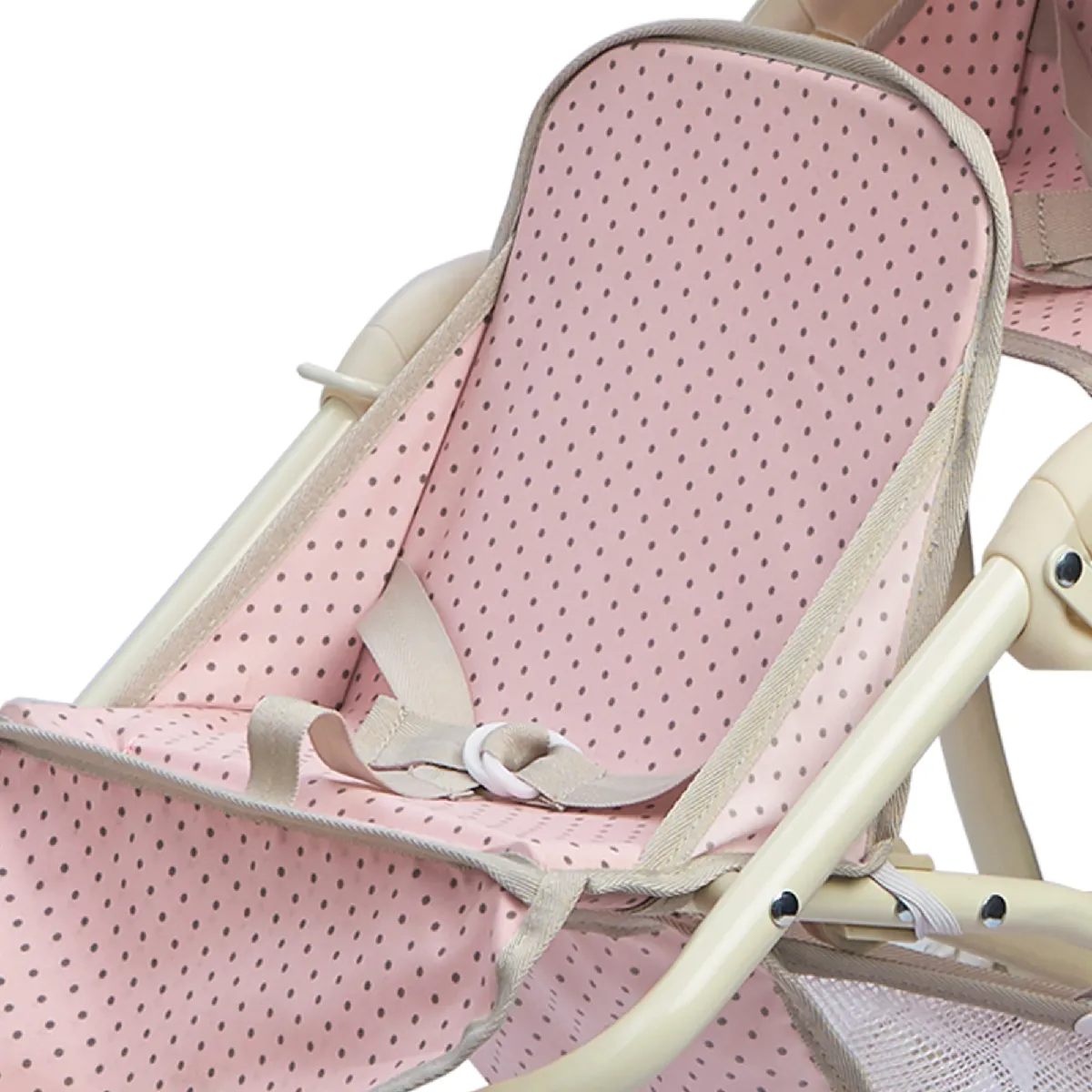 Poussette Poupée Pliable OLIVIA'S - Rose à Pois, Avec Couffin Et Capote - Pour Poupées 16-18 Pouces