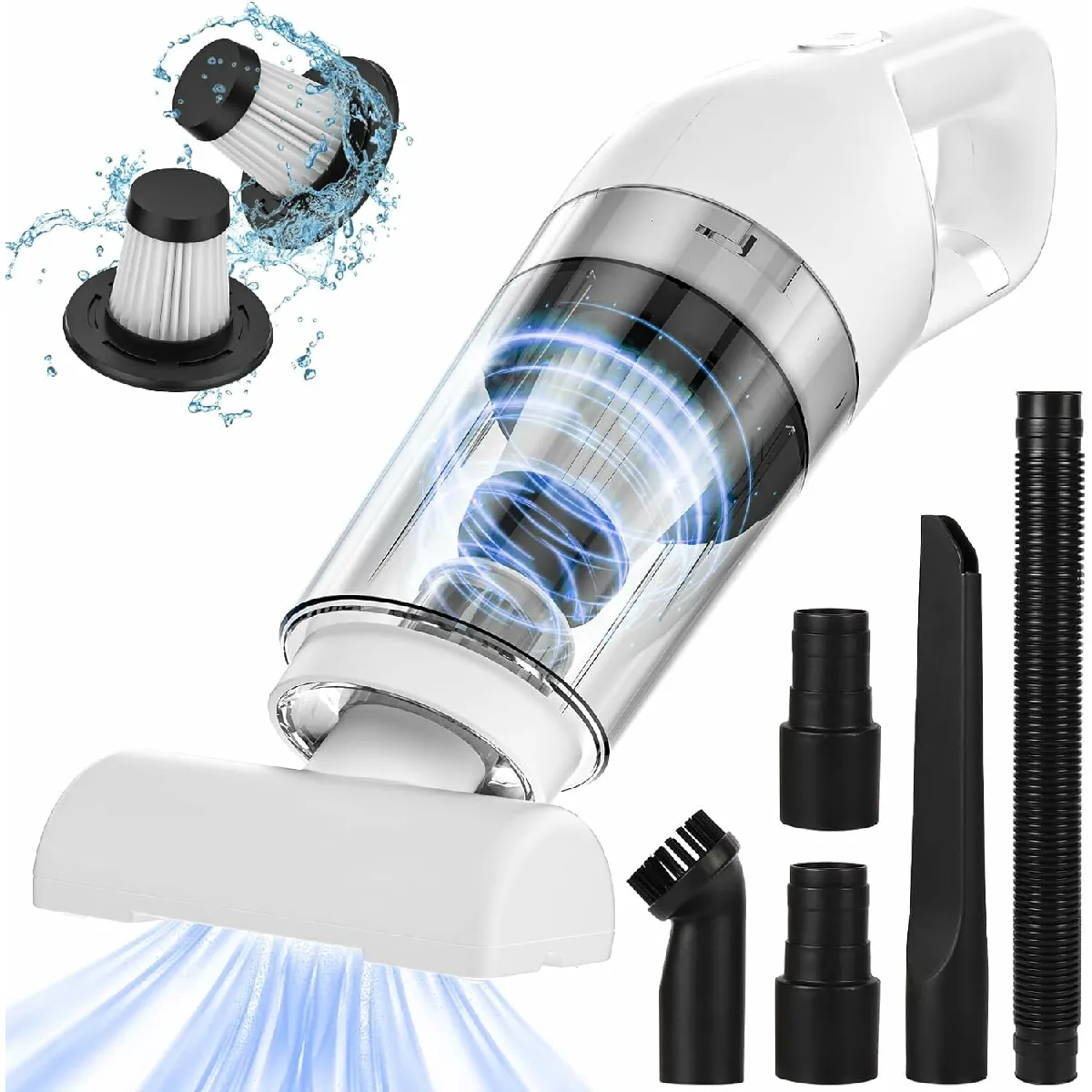vendos85 - Aspirateur de table sans fil - 120W - Blanc - Image 2