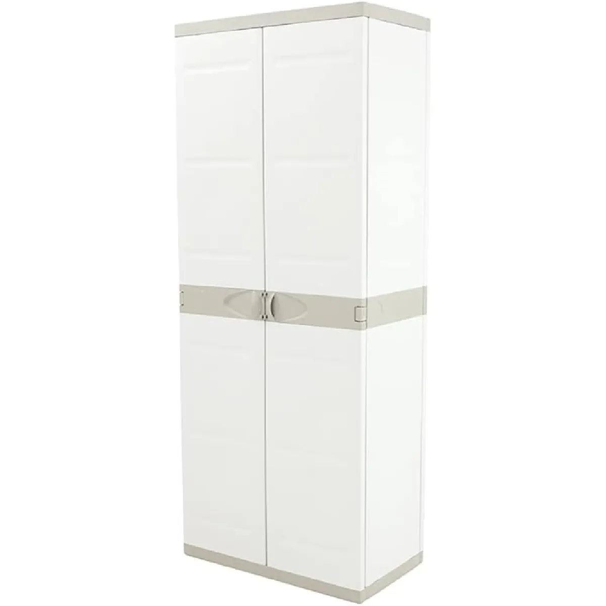 Pegane Armoire haute plastique - Beige