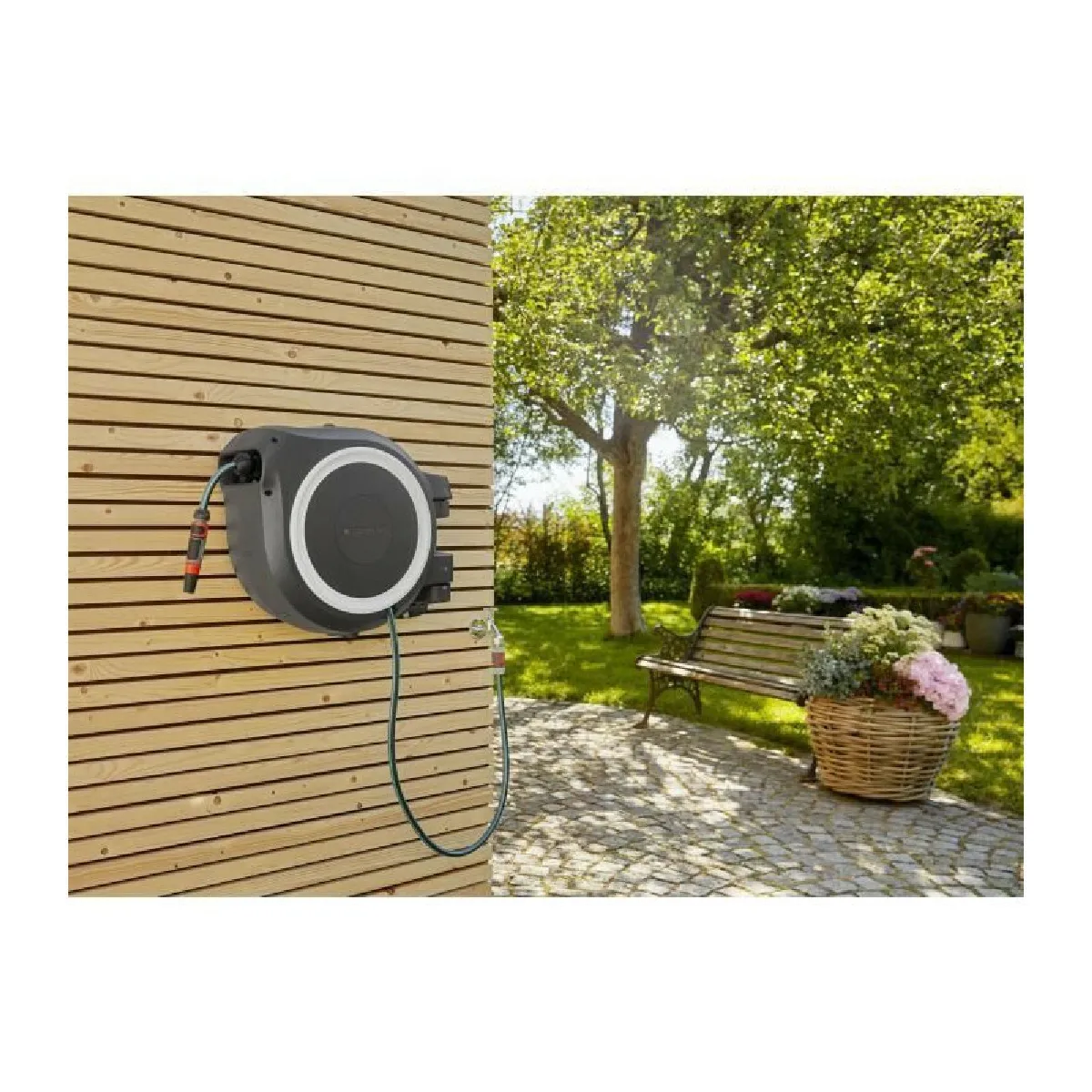 Dévidoir automatique mural RollUp GARDENA 35m Ø13mm Liseret - vue 3