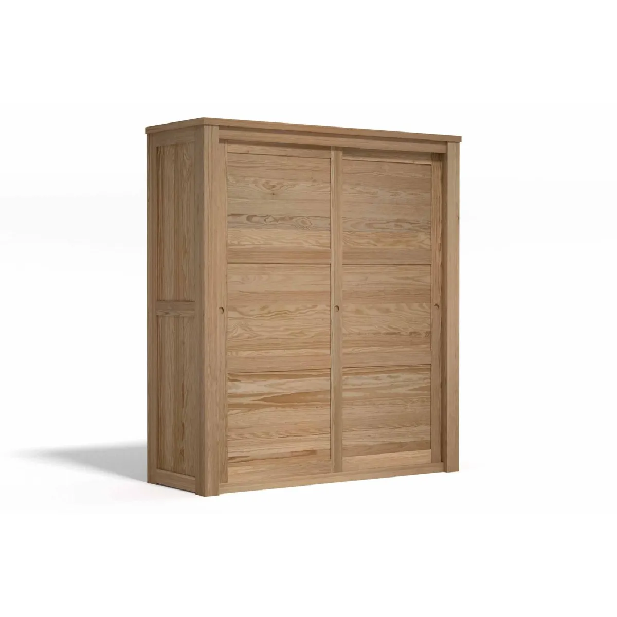 Decopin Armoire porte coulissante - Chêne clair