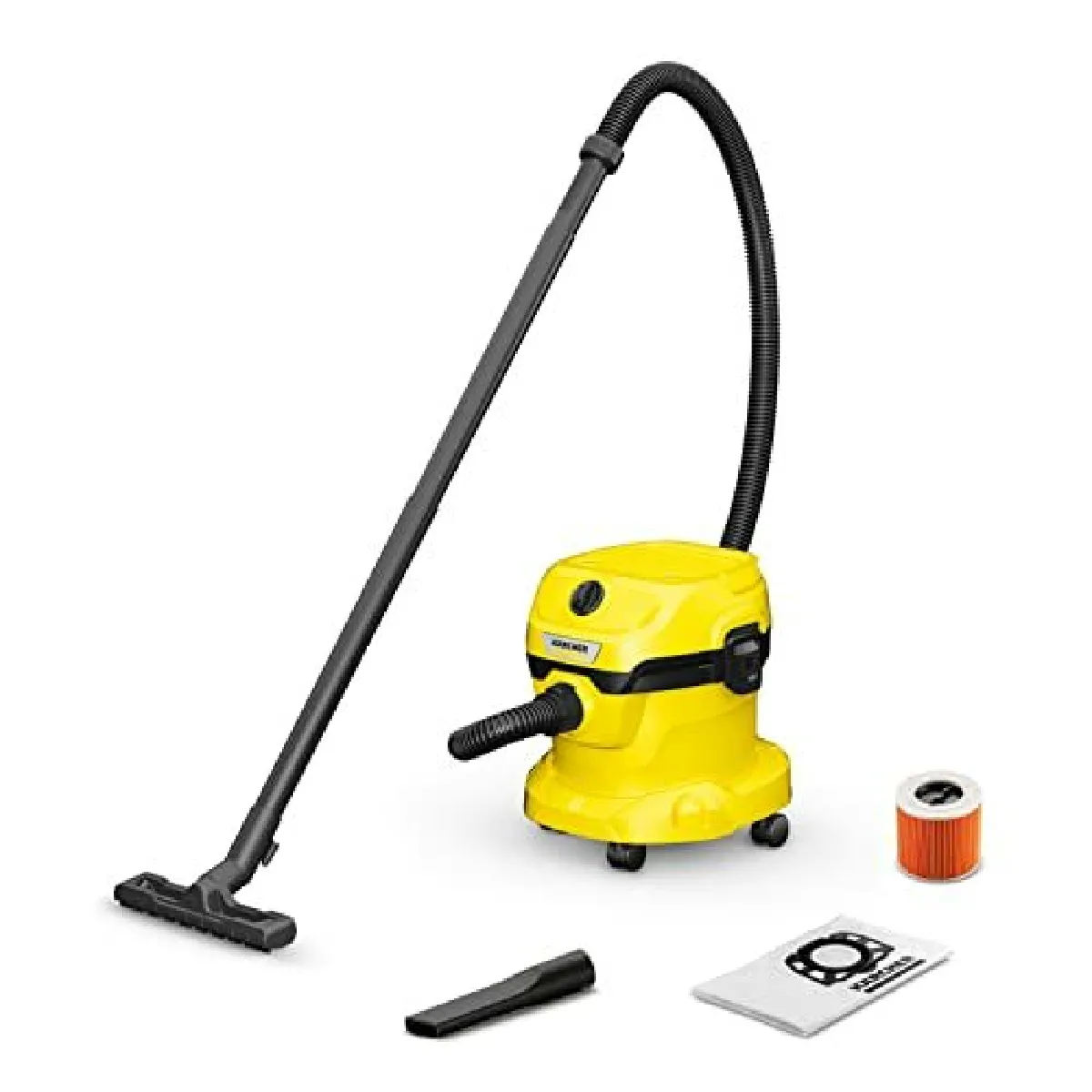 Kärcher Aspirateur Eau et Poussières WD 2 Plus V 12418C avec Filtre Cartouche Sachet Filtre Ouate Cuve PVC : 12 Tube d'Aspiration : 1 8 Fonction Soufflerie Suceur SolFentes - vue 3