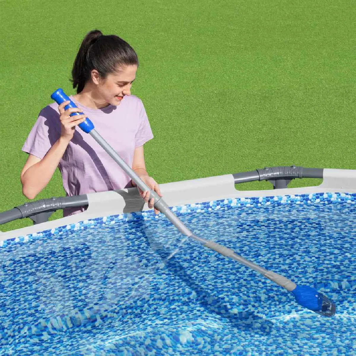 Bestway Aspirateur de piscine - Flowclear AquaTech - Sans fil - Manche télescopique - 305 m diamètre