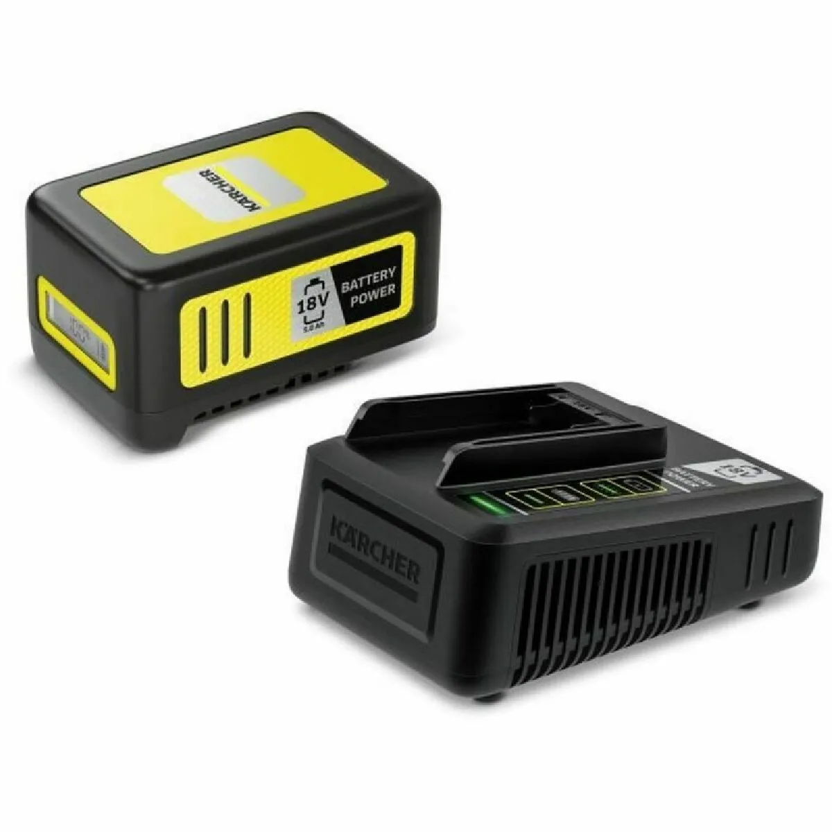 Batterie KARCHER Power 18V5Ah avec chargeur secteur Ecran LCD et grips antidérapants - vue 3