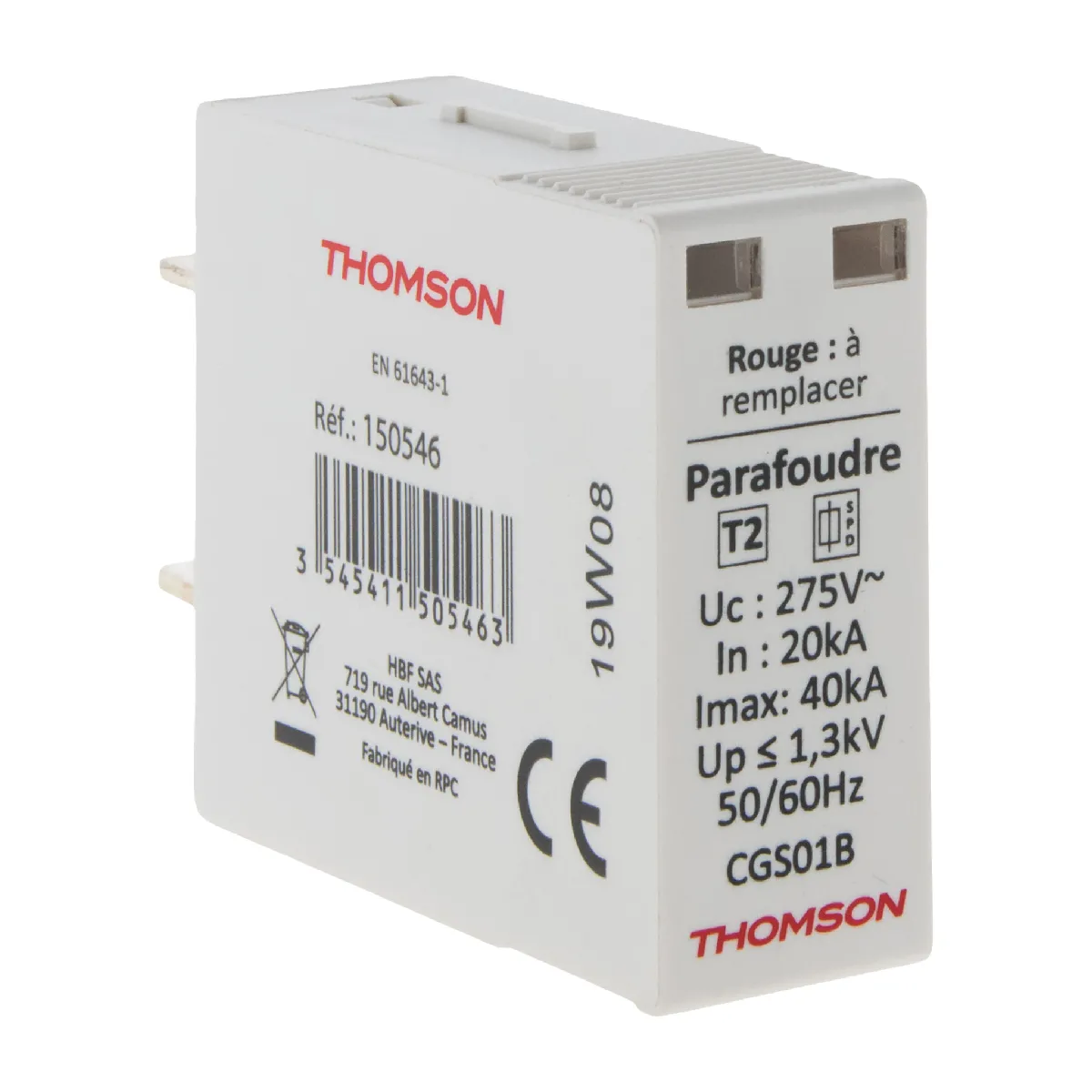 Thomson Cartouche pour parafoudre modulaire - vue 2