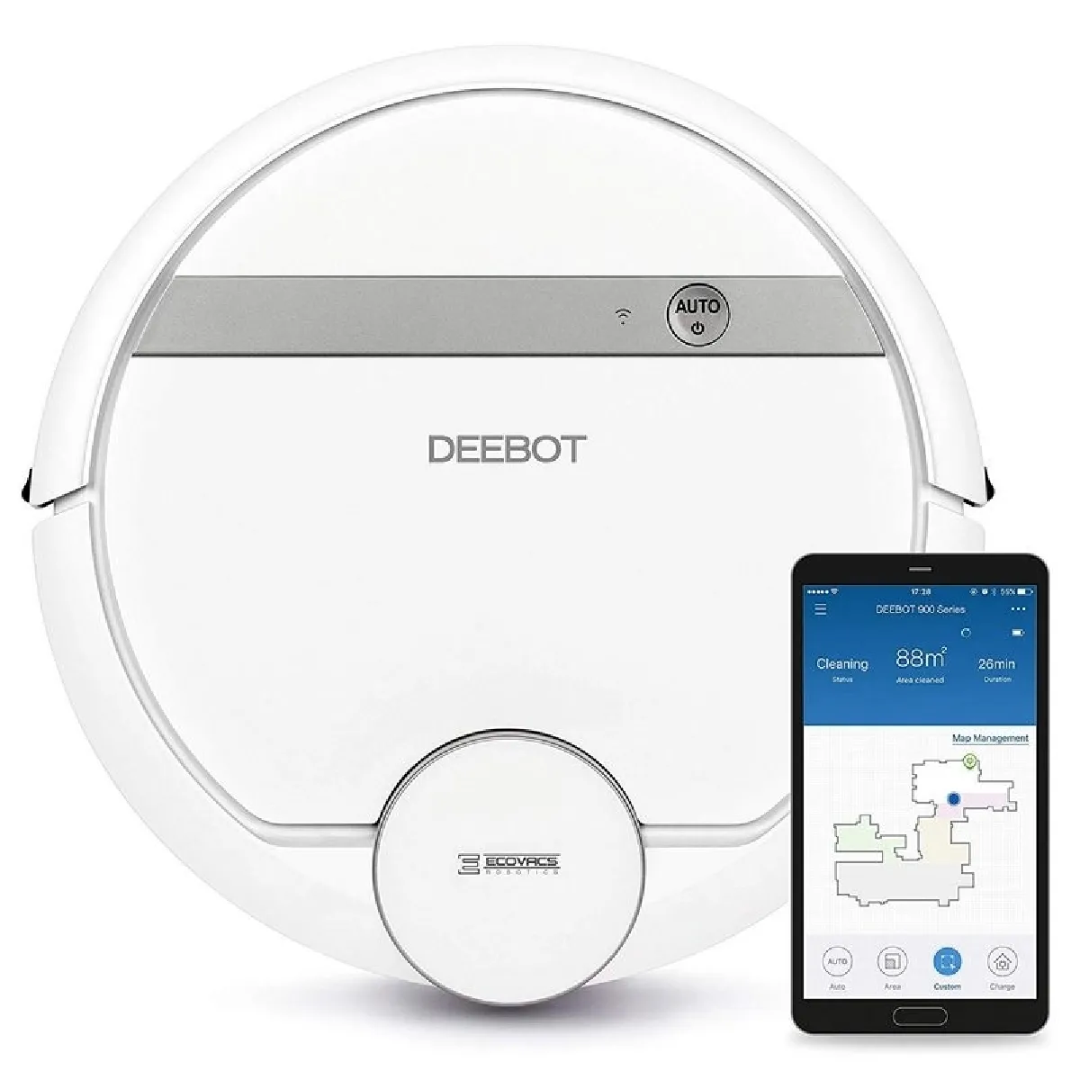Aspirateurs Robots Ecovacs Deebot 900 Navigation Laser 67 dB 100 min WiFi