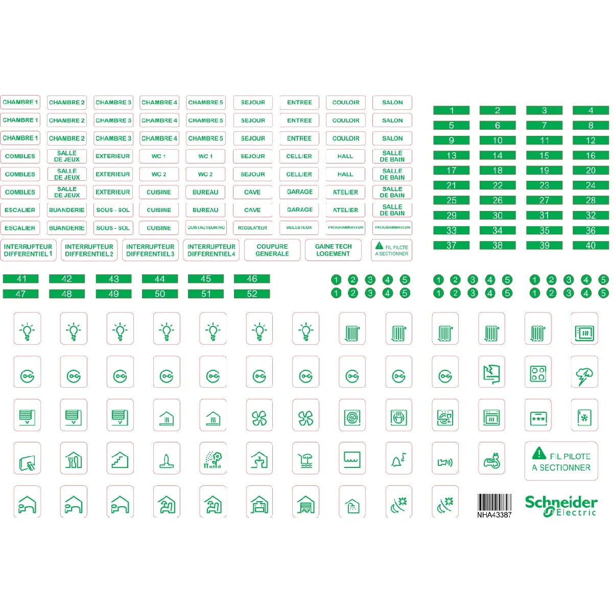 SCHNEIDER ELECTRIC Page Symbole Étiquette Resi9 - vue 2