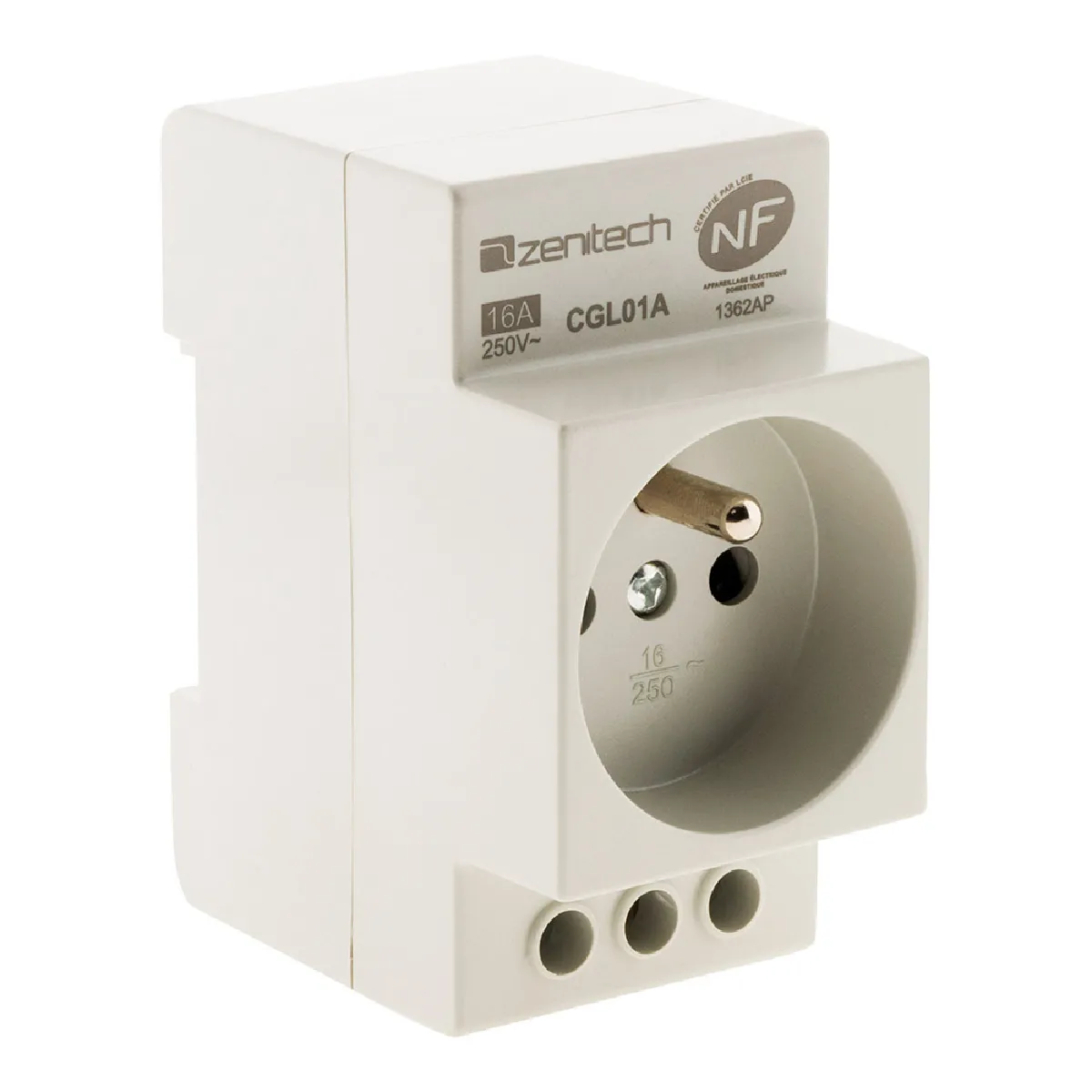 Zenitech Prise Modulaire 2P+T - 16 A