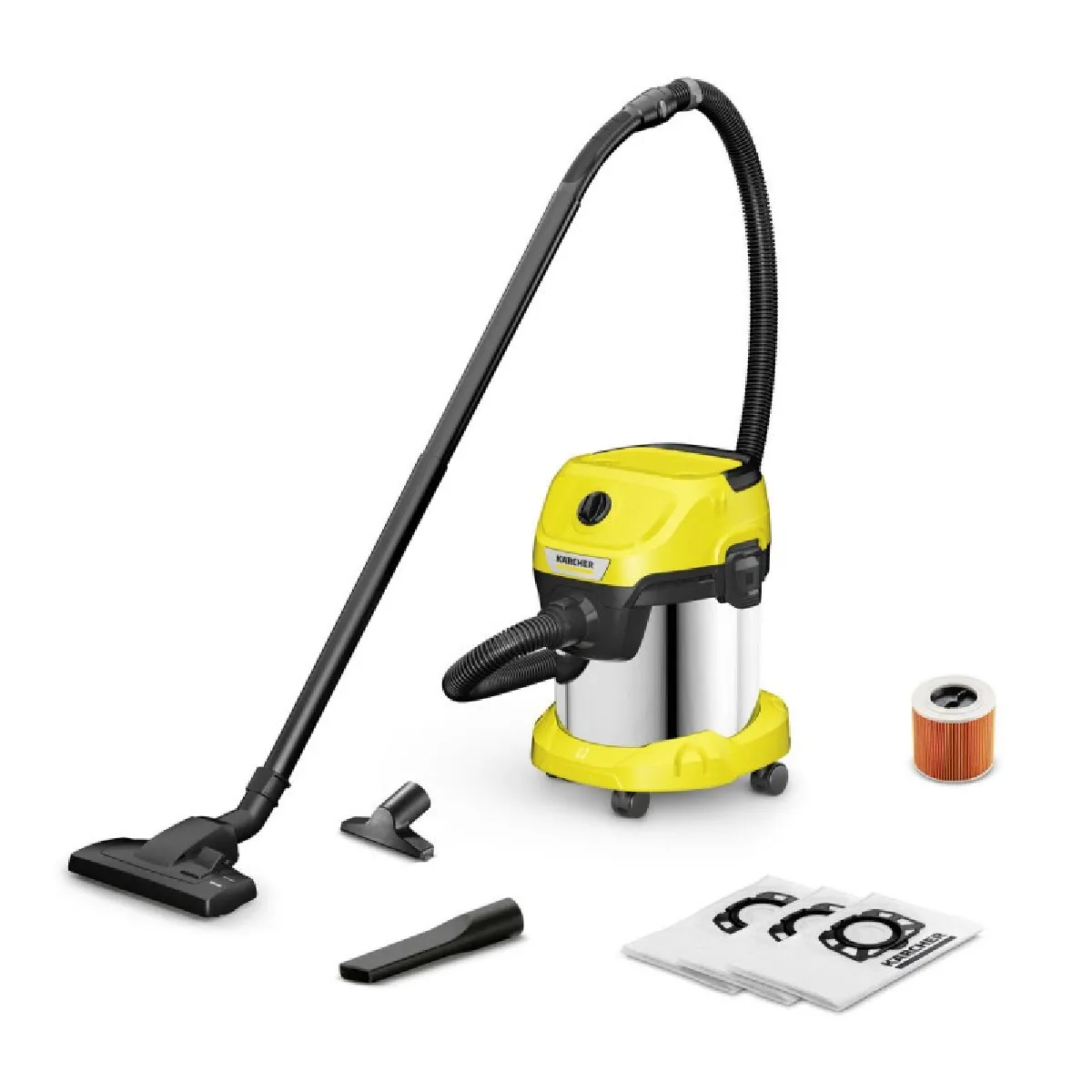 KARCHER K&auml;rcher WD 3 S 15 L Aspirateur sans Sac Sec&humide 1000 W &agrave; poussi&egrave;re