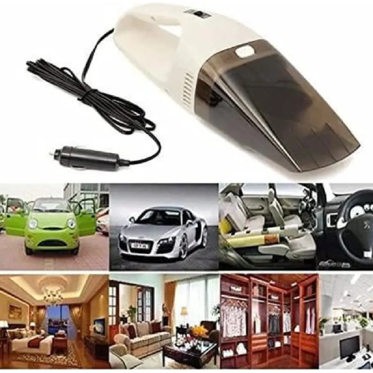 MAGNETICLAND Aspirateur &agrave; main eau et poussi&egrave;res pour voiture 60w 12v