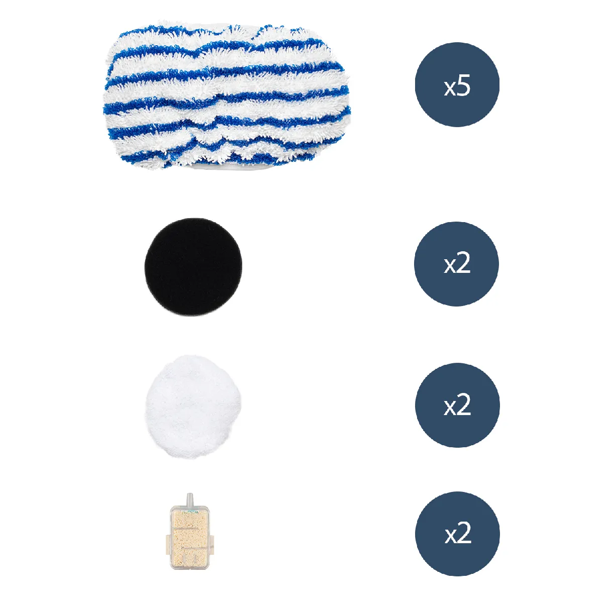 Kit d'Entretien H.Koenig ARYA6 – 11 Pièces pour Aspirateur & Nettoyeur Vapeur - vue 2