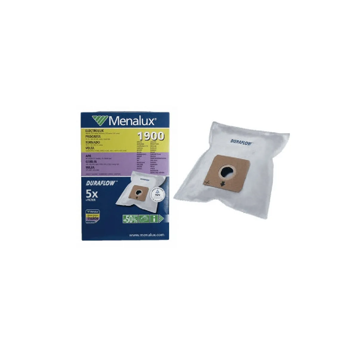 Sac Aspirateur Electrolux Menalux 1900 – Paquet de 5 Sacs Microfibre