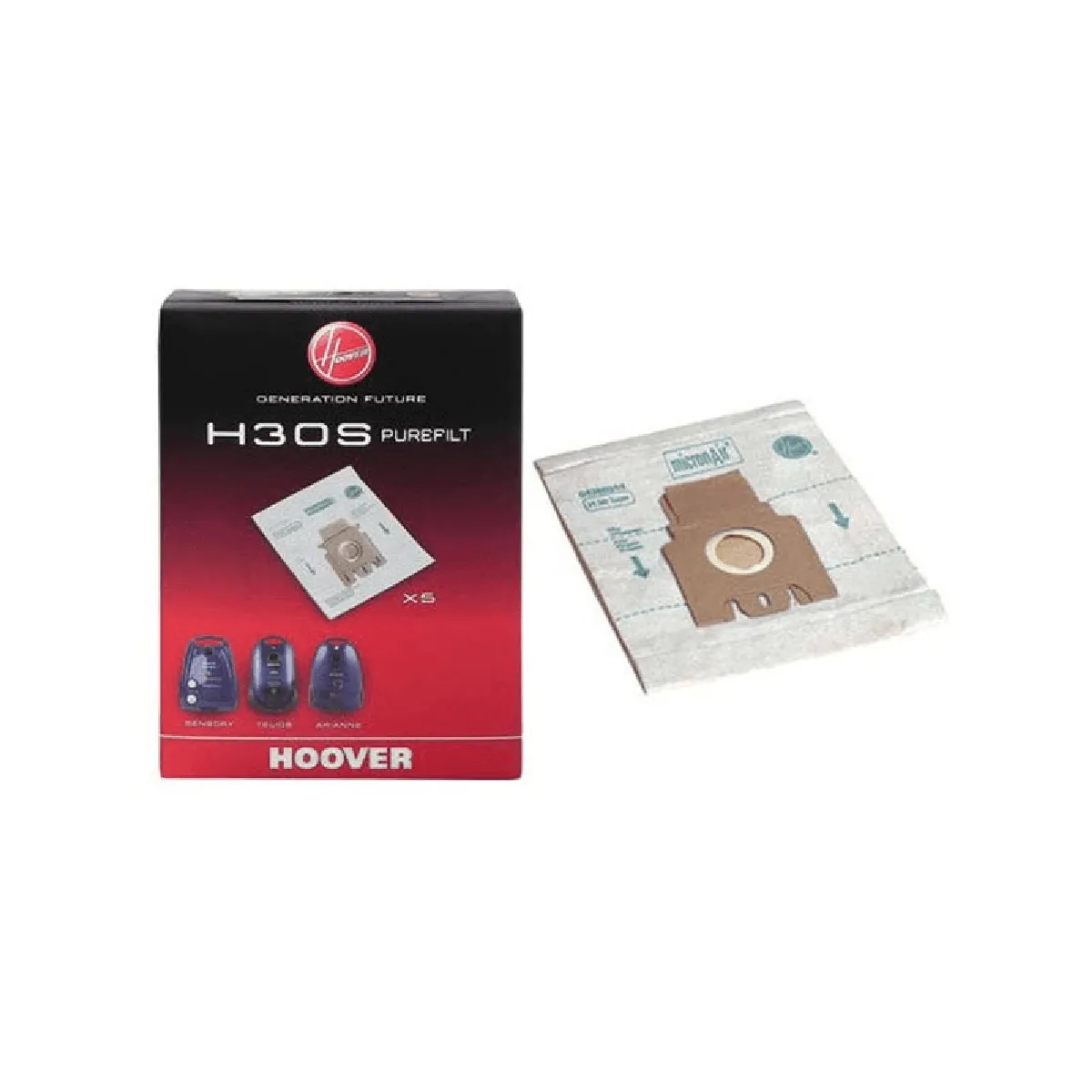 Hoover Sachet De Sacs H30s Antibacterien Telios