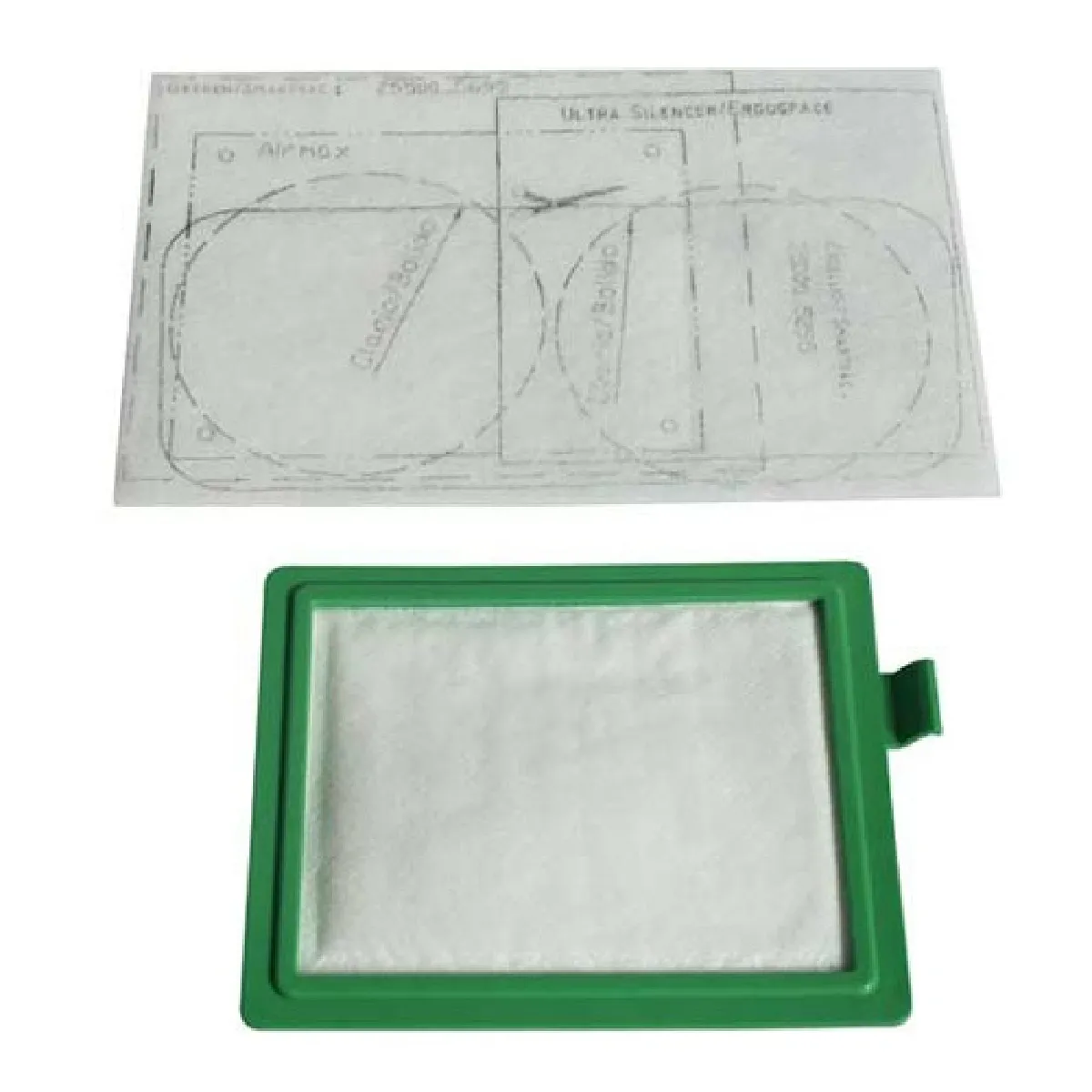 Filtre Sortie Moteur Electrolux EF55 – Compatible S-Bag, 15x12 cm