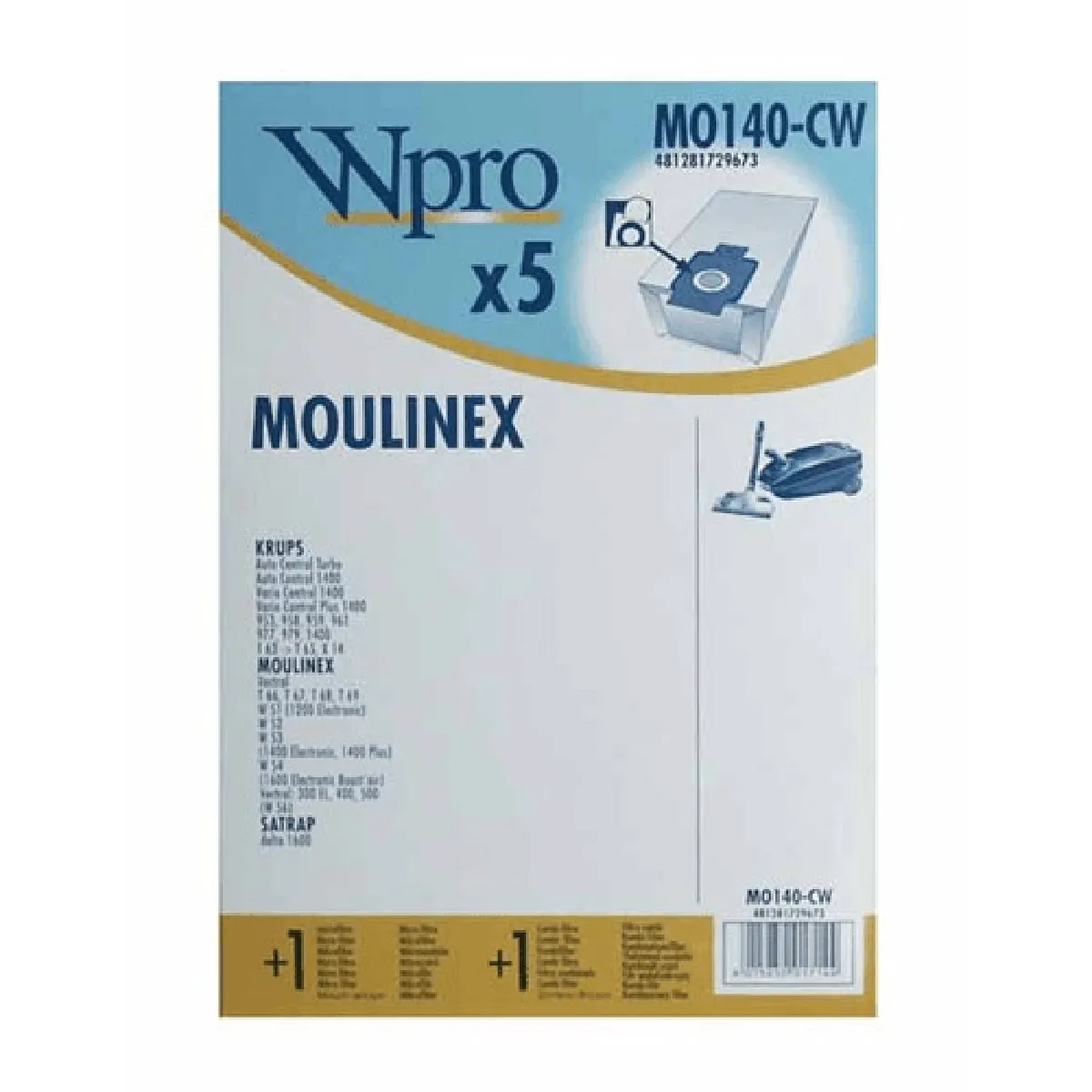 Moulinex Sacs x6 + Filtre - vue 3