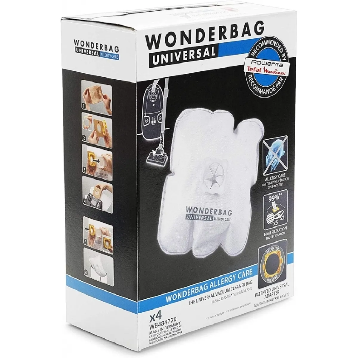 Rowenta Wonderbag Original 4 Sacs
