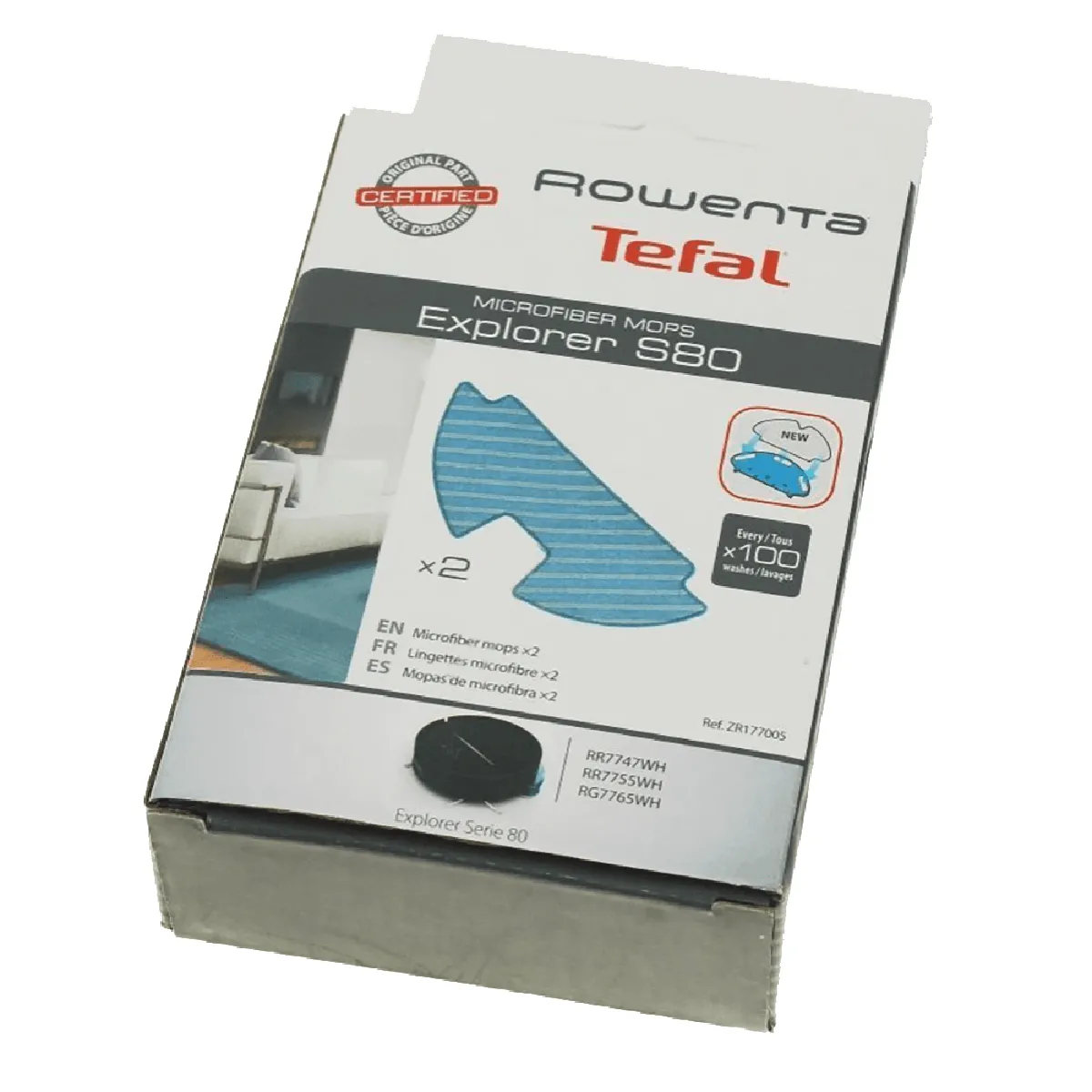 Lingettes Microfibres Pour Aspirateur Robot Rowenta ZR177005 – Entretien des Sols