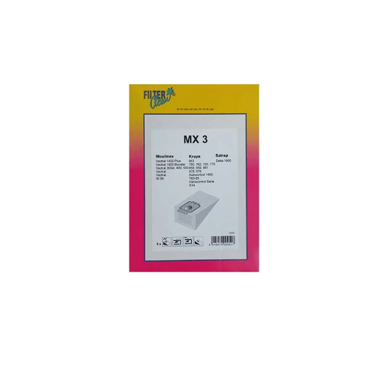 Moulinex Sachet de Sacs Papier Vectral