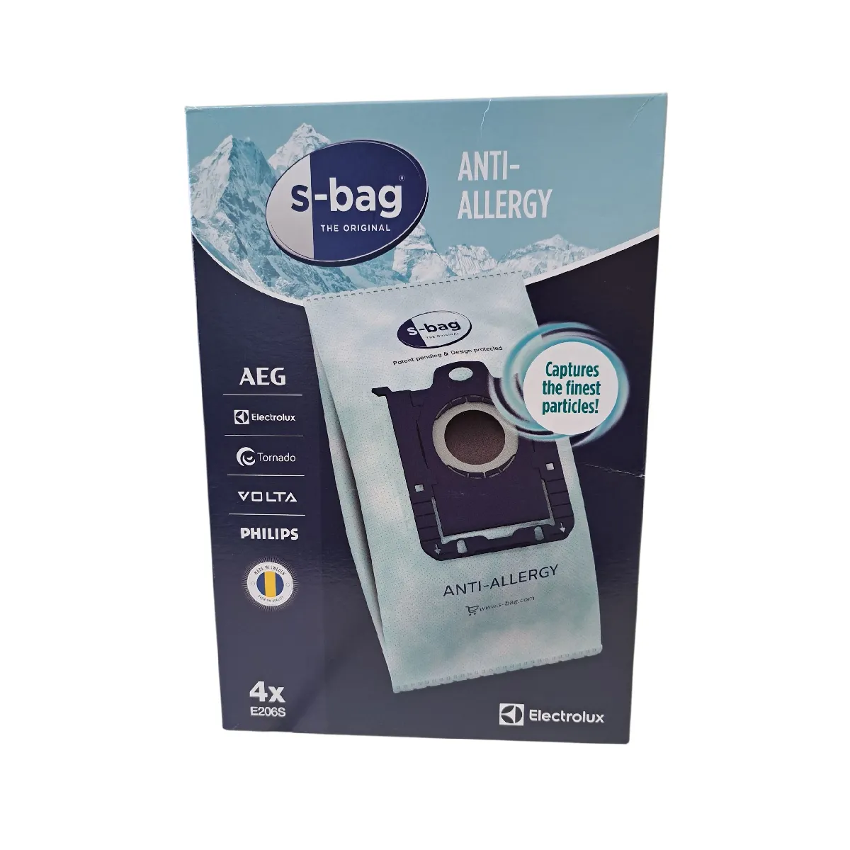 Sacs Aspirateur Electrolux E206S – Pack de 4, Filtration E10, Anti-Allergie