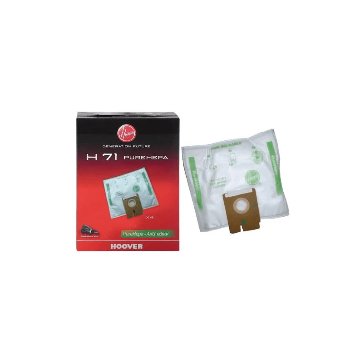 Sacs Aspirateur Hoover H71 – Lot de 4, Filtration HEPA - vue 5