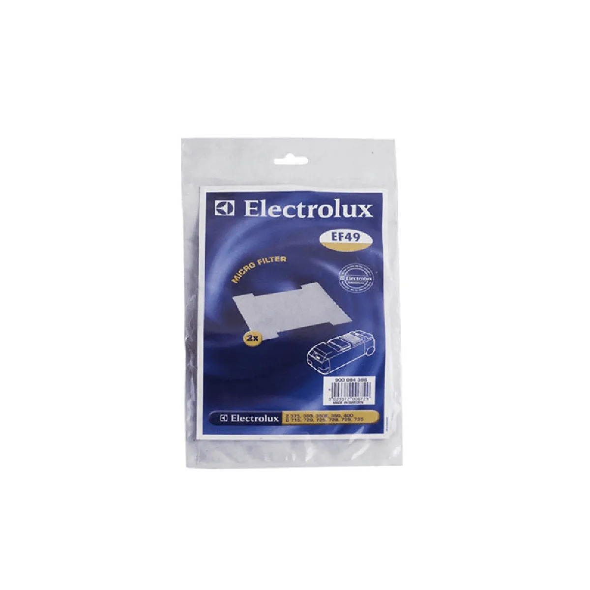Micro-Filtres Electrolux EF49 – Lot de 2, Compatible Aspirateur Traîneau D715