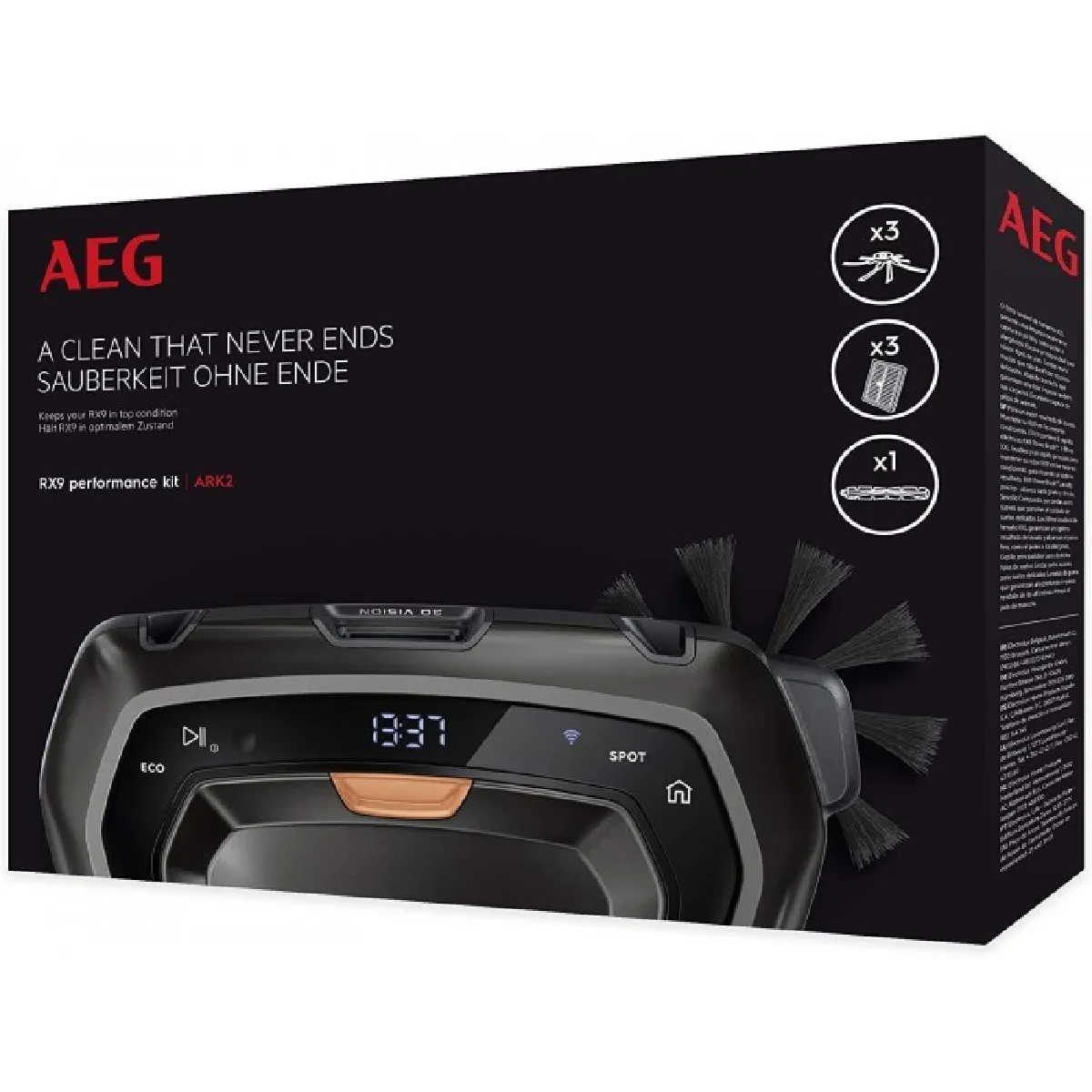 Kit Entretien Aspirateur Robot AEG 900 169 112 – Filtres & Brosses, Compatible RX9