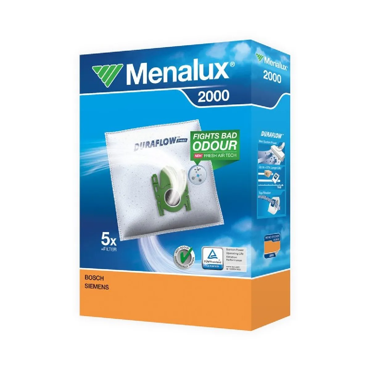 Sachet de Sacs BBZ 6 AF1 Type H pour Bosch