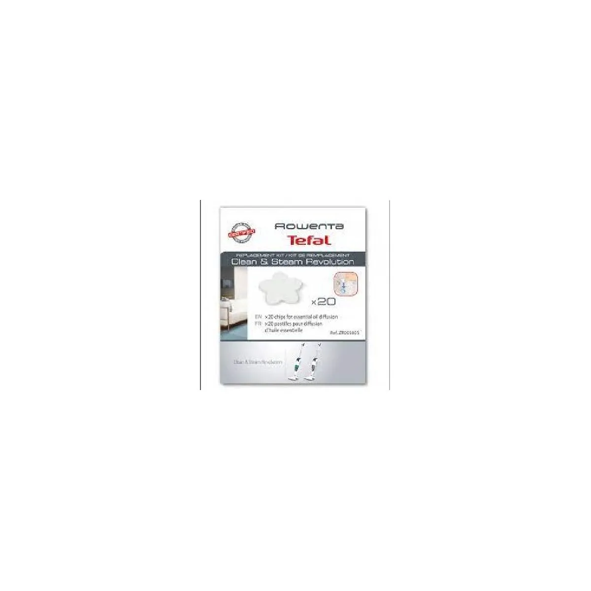 Capsules d'Huiles Essentielles Rowenta ZR005805 – Kit de 20 Pour Clean & Steam