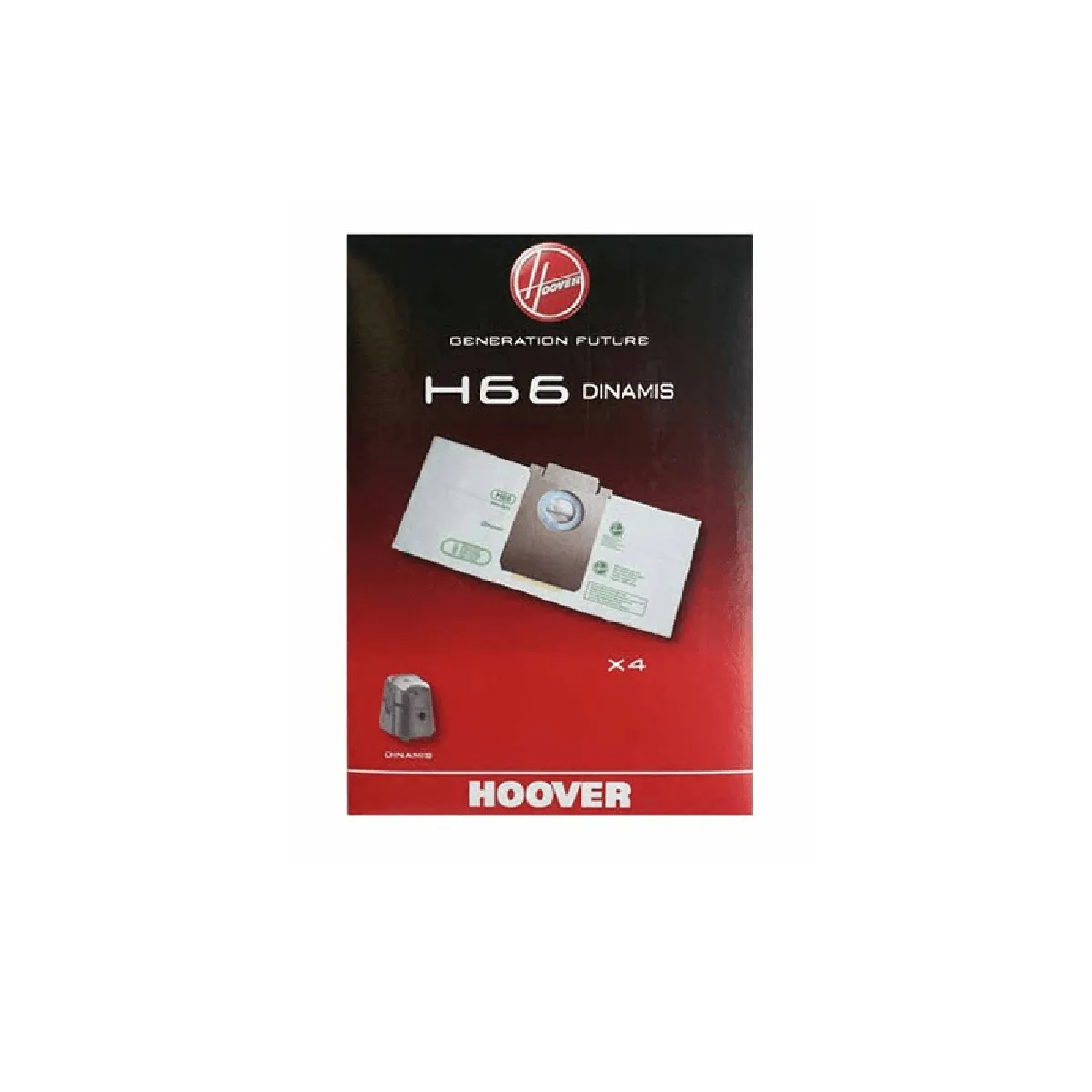 Sacs Aspirateur Hoover H66 Dinamis – Microfiltration, Lot de 4