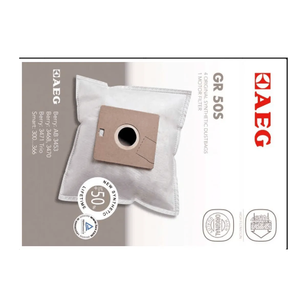 Kit Sacs et Filtre Moteur AEG 900166976 – Compatible AEG VCH4212EF