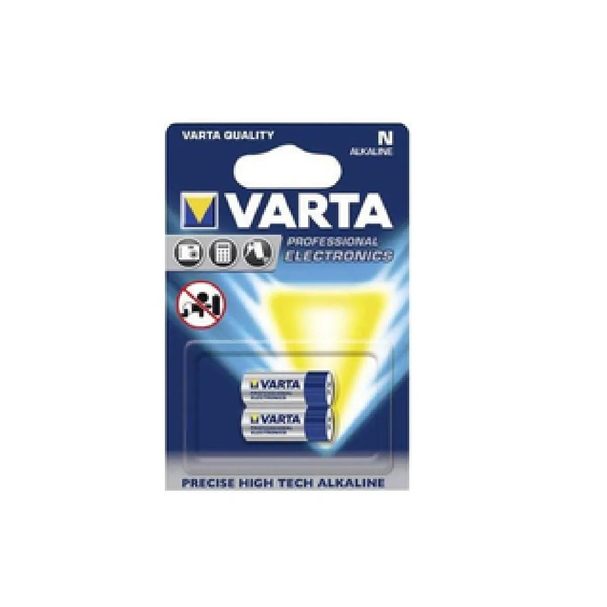 Pile Électronique Varta LR1 N – Alcaline 1,5V, 850 mAh, Lot de 2