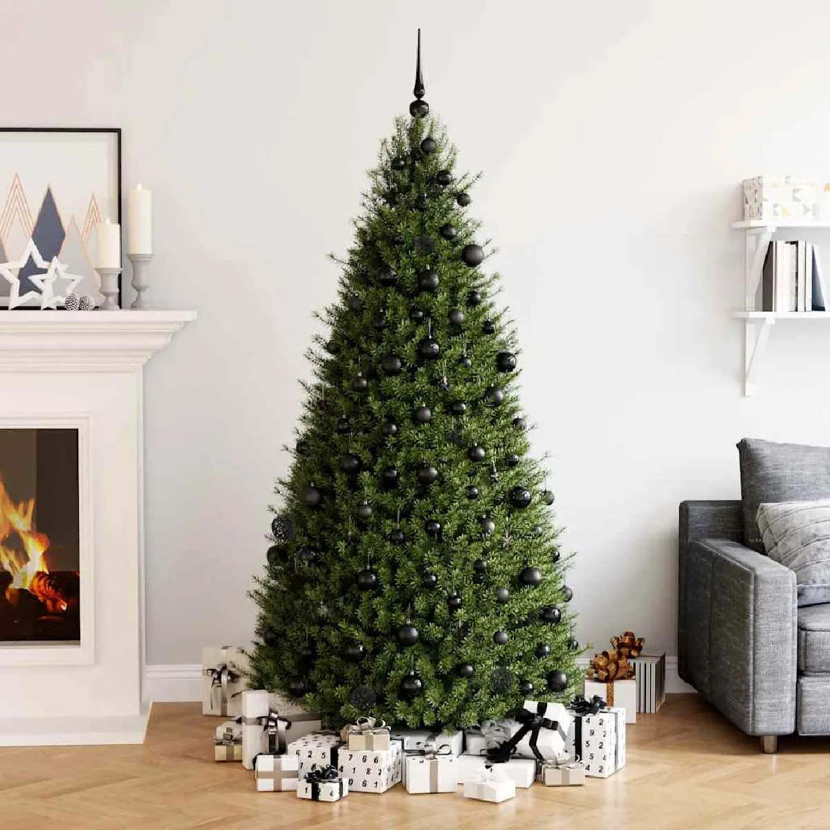 Non Communiqué Noir Vidaxl Ensemble De Boules De Noël 111 Pièces Polystyrène, Boule De Sapin De Noël, Décoration De Noël À Suspendre, Décoration De Noël - Image 3