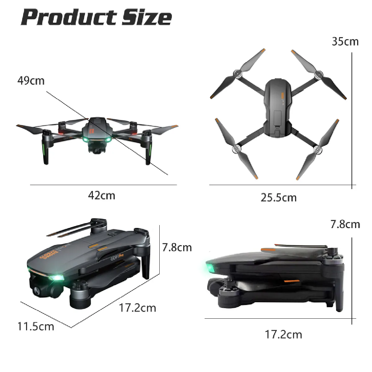 Universal Drone 120° - Noir