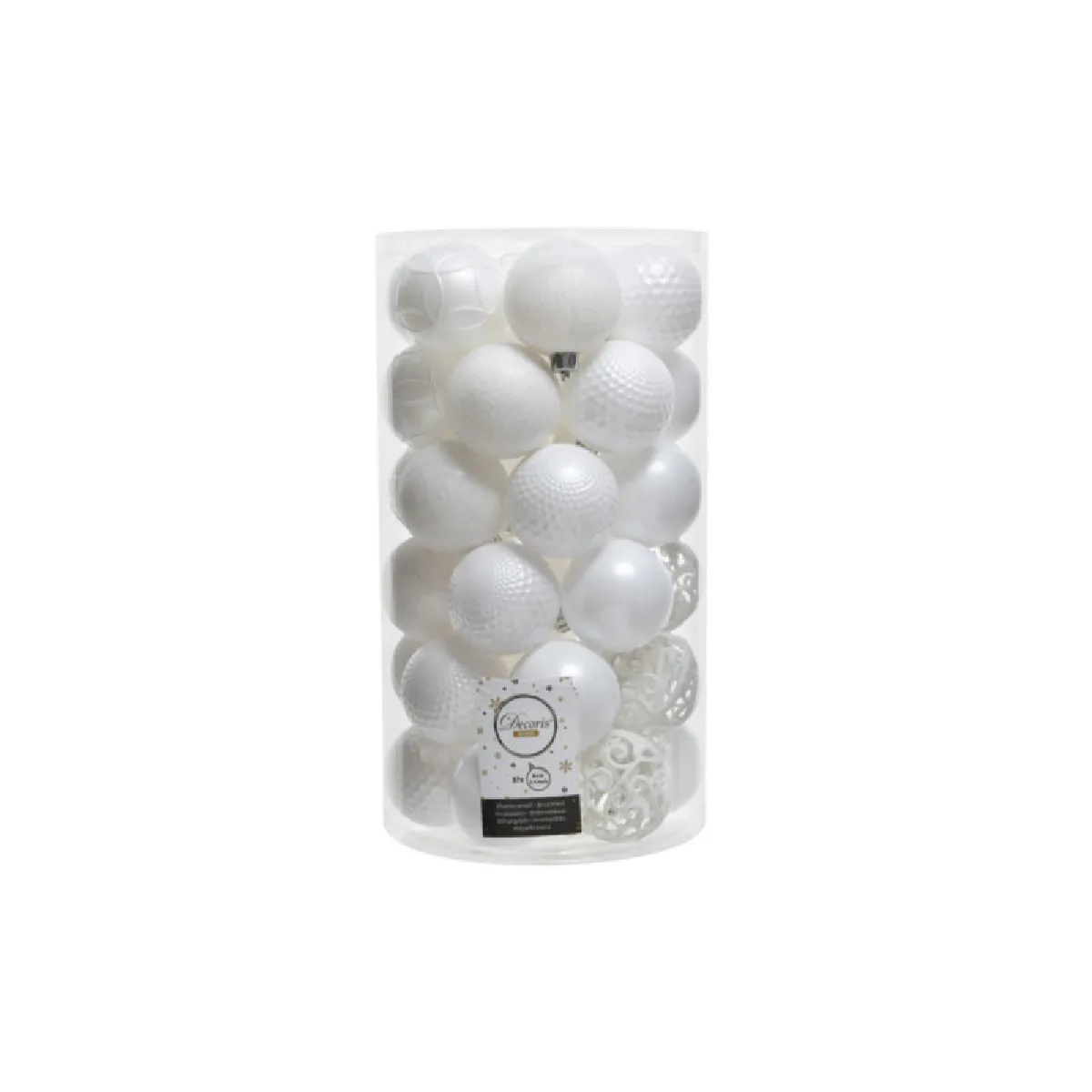 Edm Blanc Boules De Noël 37 Pcs