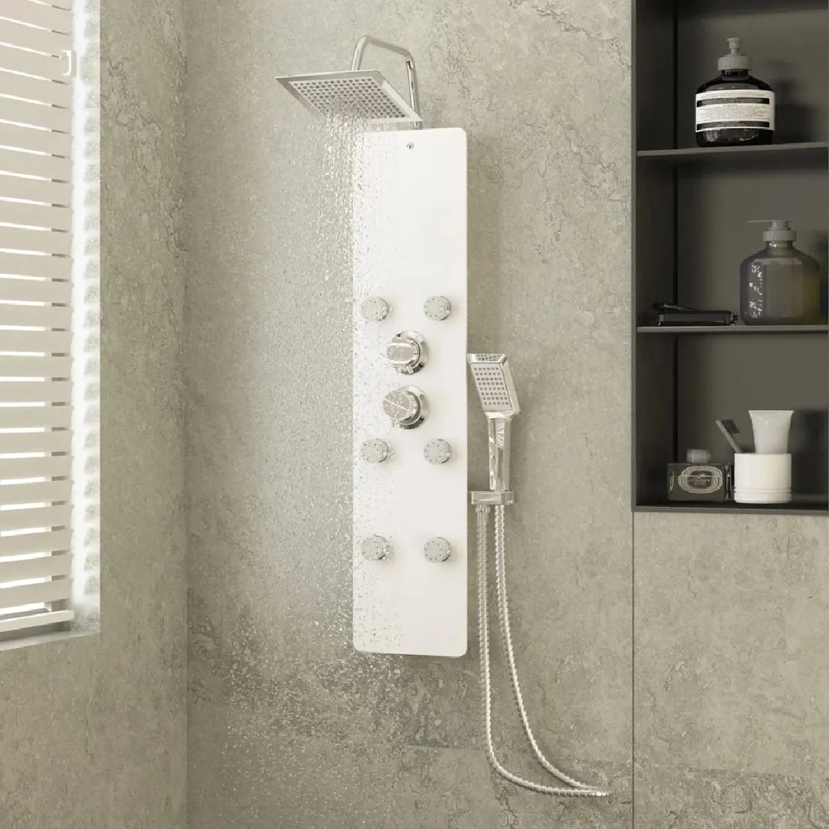 vidaXL Panneau de Douche Verre - vue 2