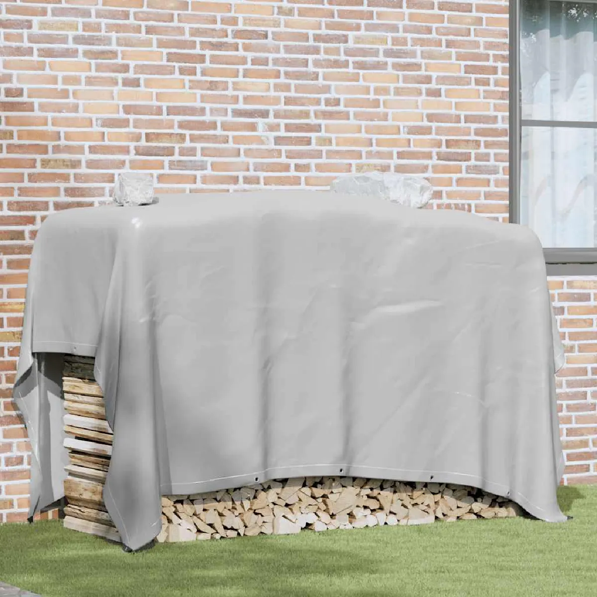 Vidaxl Gris Bâche 650 G/M² - 3 X 3 M
