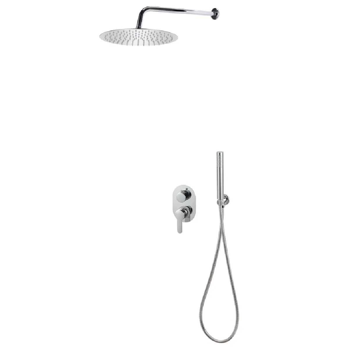 VIDAXL - Système de douche - Acier inoxydable - Argent - 30 cm - Image 2