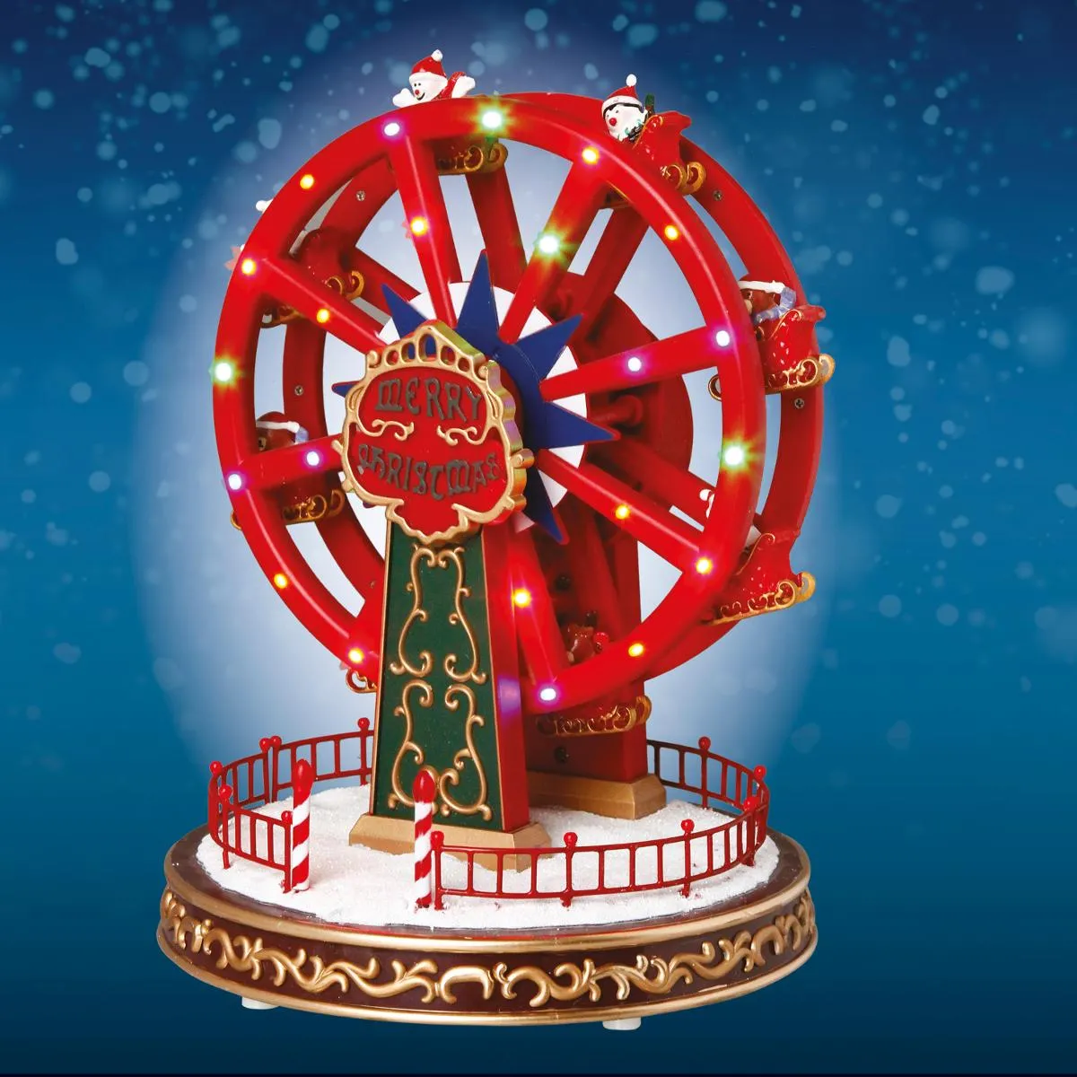 FEERIC LIGHTS AND CHRISTMAS Man&egrave;ge Anim&eacute;, Lumineux Et Musical Grande Roue