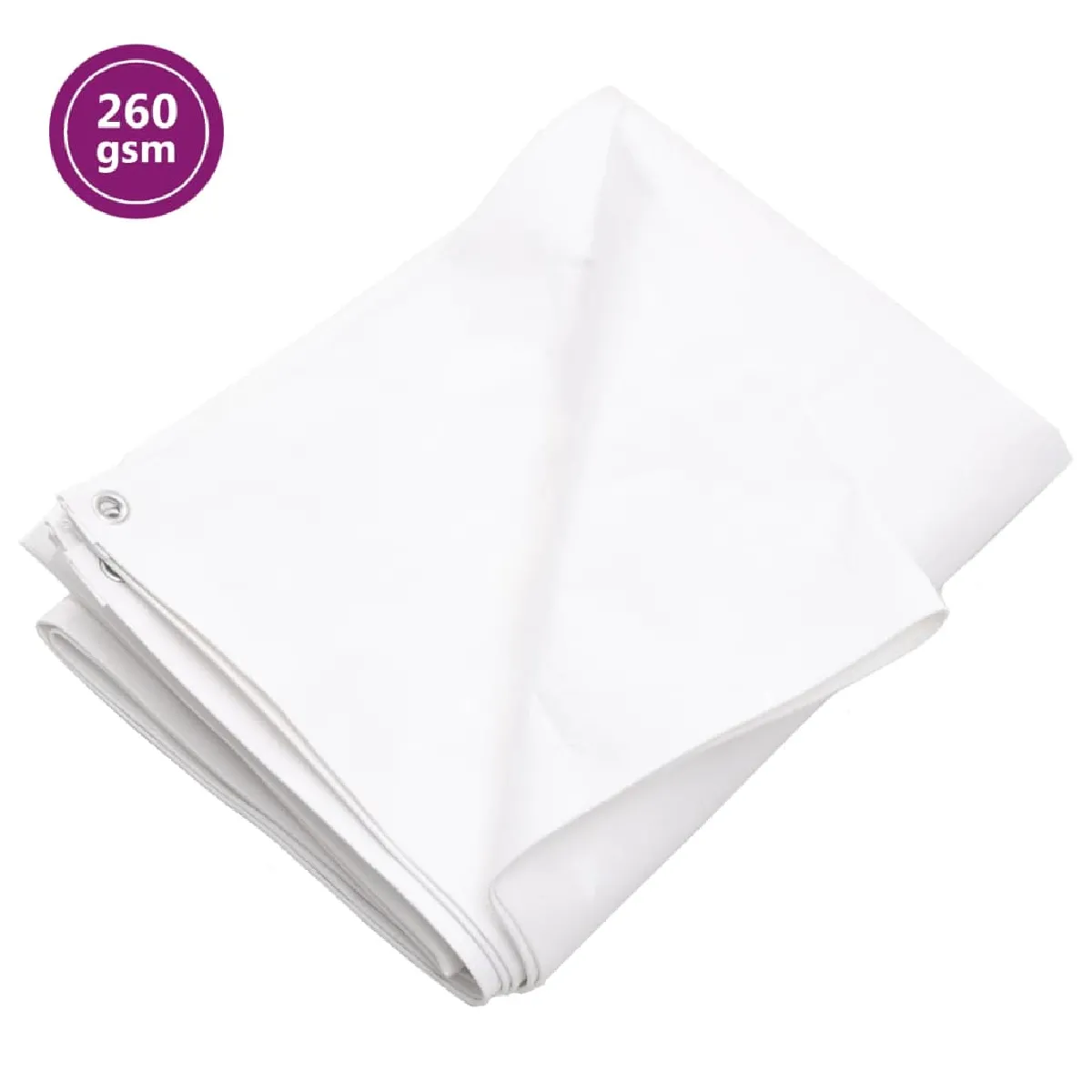vidaXL Bâche 260 g/m² 3x4 m Blanc