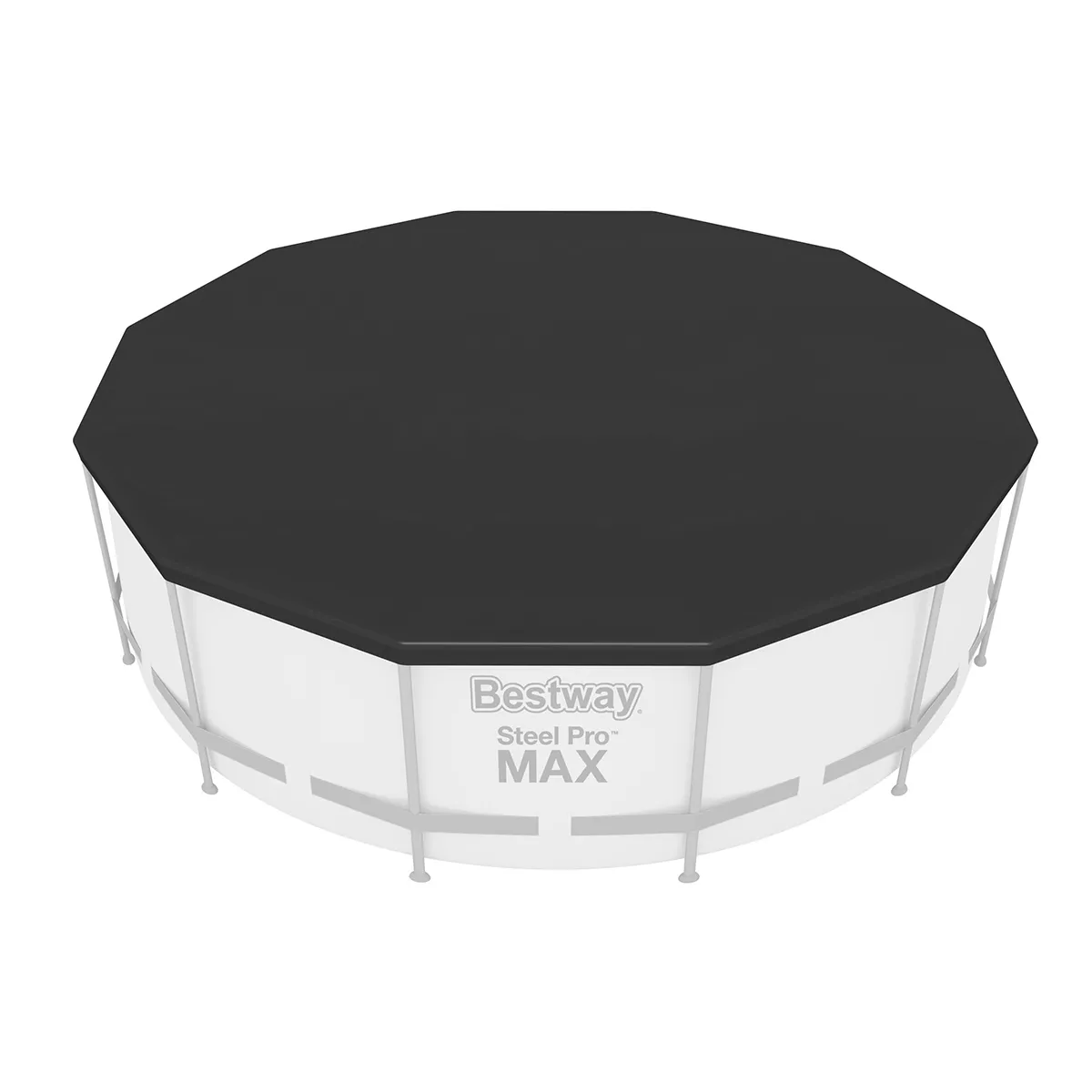 Bestway Noir Bâche Protection Piscine Bache Pour Piscine Ronde 3.66 M Taille : Uni Réf : 71591 - Image 5