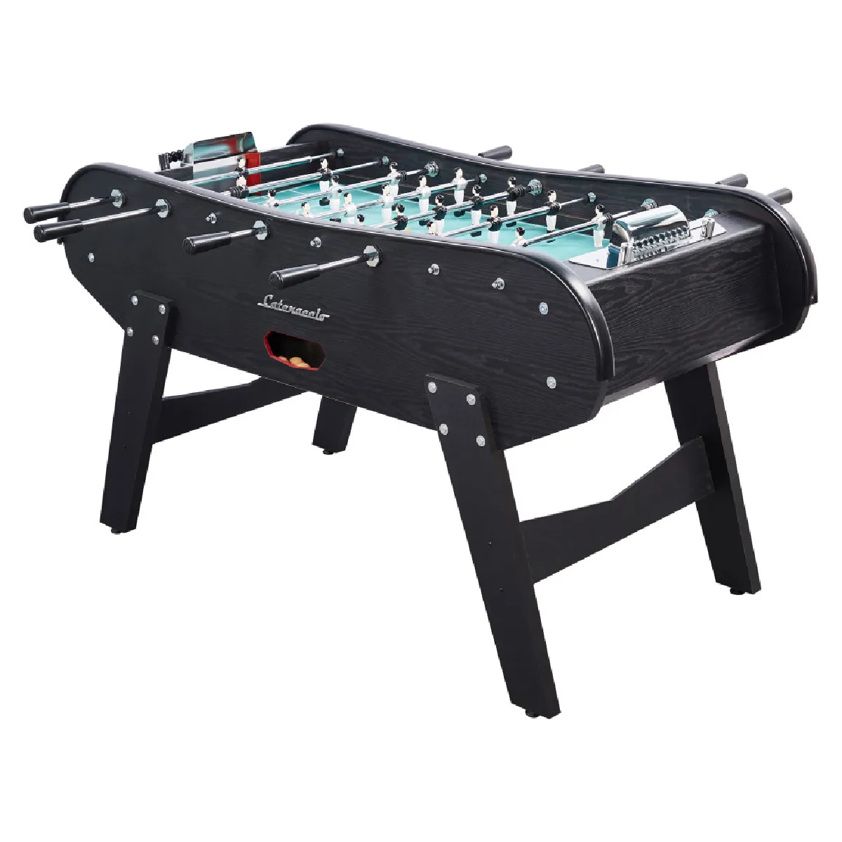 René Pierre Deluxe Foosball Table – Black Noir Style With Die-Cast Players, Fast Playfield & Cork Balls