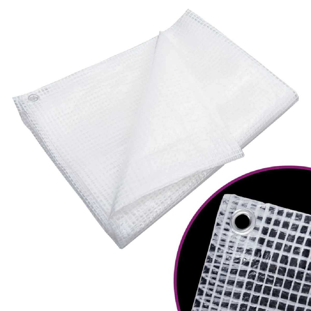 Vidaxl “Winter SaleTOP Bâches Blanc - Bâche de gaze 140 g/m² 3x3 m Blanc PRO37185