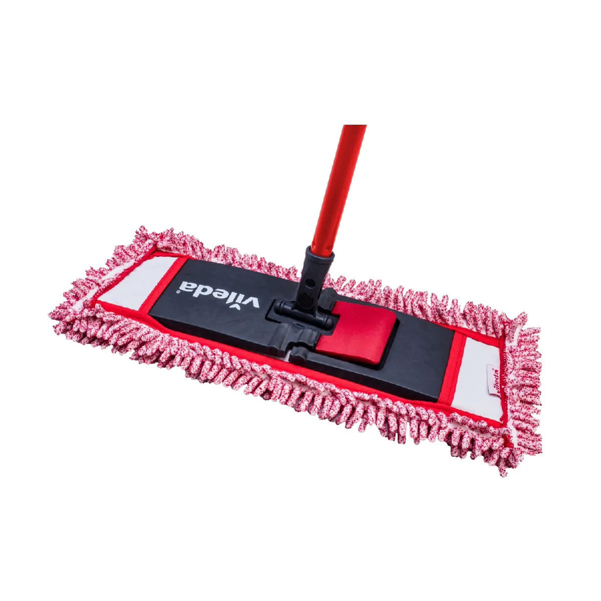 Vileda Fregona Microfibra Pliable Rouge Blanc pour Sols Laminés Bois Carrelage