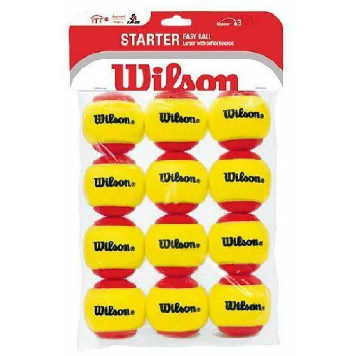 Wilson Starter Easy Balles de Tennis Enfant Rouge/Jaune