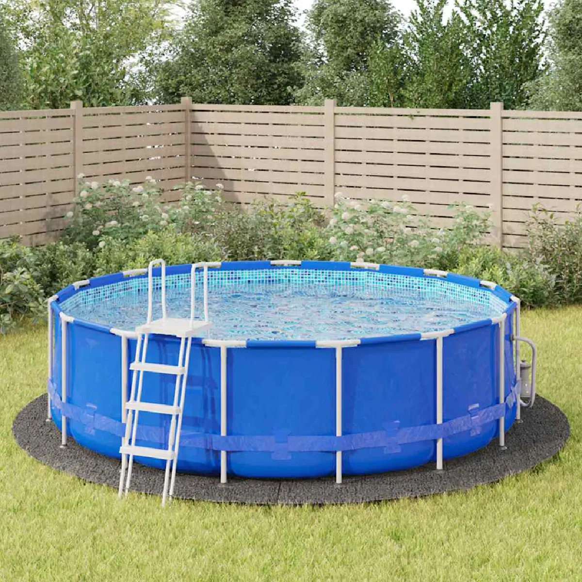 vidaXL Bâche piscine Ø500 cm - Gris clair